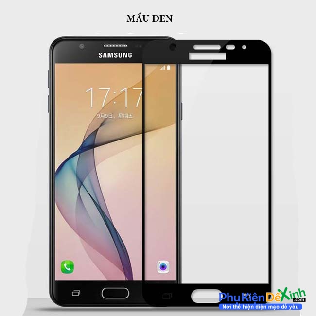 Miếng Dán Kính Cường Lực Full Samsung Galaxy J7 Pro 3D Hiệu Glass ôm sát vào màn hình máy bao gồm cả phần viền màn hình, bám sát tỉ mỉ từng chi tiết nhỏ